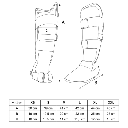 Tibiera Karate si Protectie, aprobat WKF - albastru, dimensiunea XS [11]