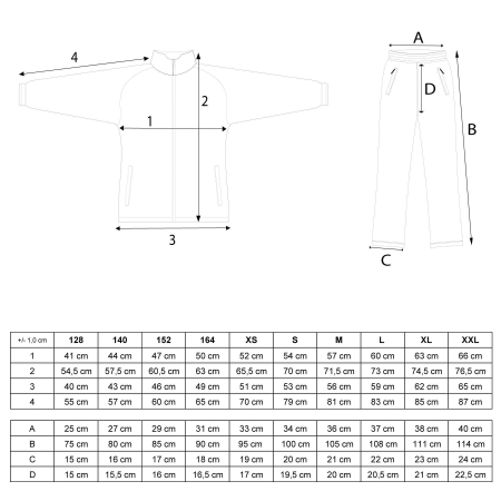 Trening “Premium Quality” - marime XXS = 140 cm, alb-rosu [4]