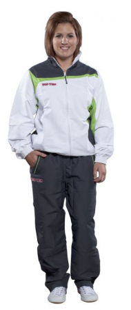 Trening-uri - Trening "Premium Class" cu pantaloni negri, Top Ten, Alb-Verde, 164 cm