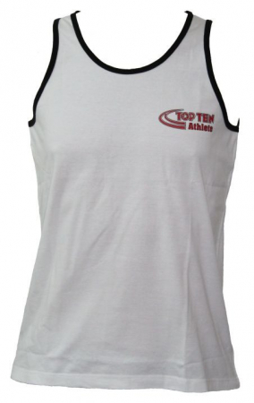 Aikido & Kendo - Tricou fara maneci „Athlete“, Top Ten, Alb, XS