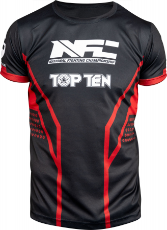 Tricouri sport barbati - Tricou “NFC”, Top Ten MMA, Negru/Rosu, XL