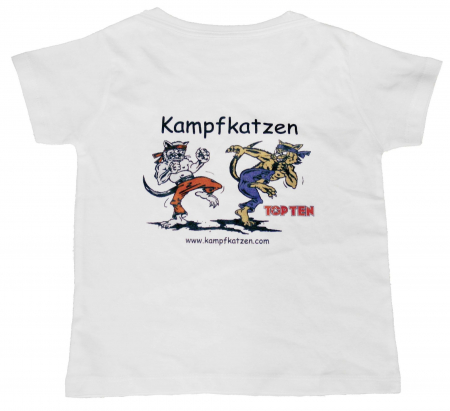 Tricouri - Tricou "Kampfkatzen", Top Ten, Alb, 116 CM