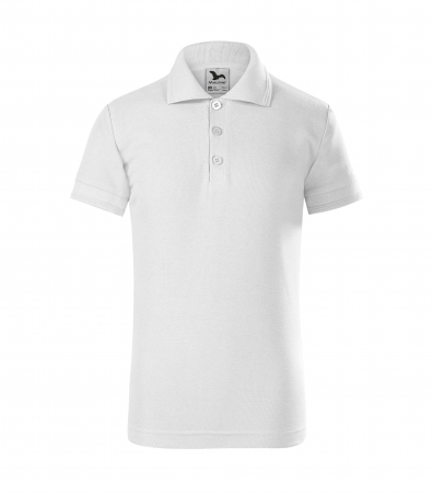 Tricouri polo copii - Tricou polo copii maneca scurta alb , 110 cm/4 ani