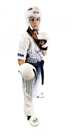 Imbracaminte - Trening Kickboxing „Grafic”, aprobat WAKO, Top Ten, Alb-Negru, 2XL