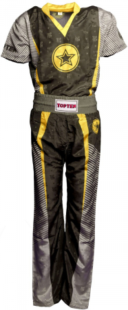 Echipamente sportive copii - Uniforma kickboxing Big Star, Top Ten, Negru-Galben, 160 cm
