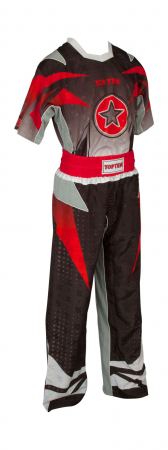 Uniformă Kickboxing „Future”, aprobat WAKO, Top Ten, negru-gri, 140CM [3]