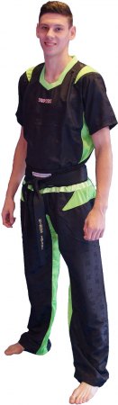 Uniforma Kickboxing "TTM", Top Ten, Negru-Verde, 170 cm [1]