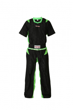 Ultimele bucati - Uniforma Kickboxing "TTM", Top Ten, Negru-Verde, 170 cm