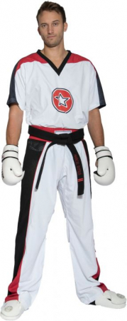 Dobok-uri, Uniforme, Combinezoane - Uniforma Kickboxing „Star”,  Top Ten, Alb-Negru, 170 cm