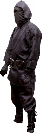 Uniformă ninja "Kendo" cu accesorii, Hayashi, Negru, 180cm [6]
