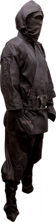 Uniformă ninja "Kendo" cu accesorii, Hayashi, Negru, 180cm [4]