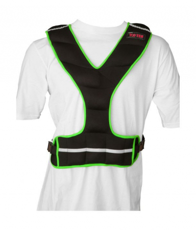 Diverse - Vesta cu greutate din neopren - 8 kg, verde-rosu