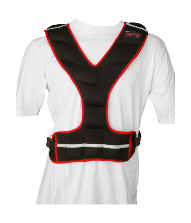 Vestă cu greutate din neopren - 8 kg, negru-roșu [1]