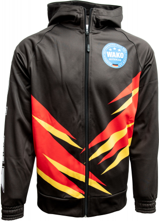 Hanorace sport barbati - ZIP hoodie “We are WAKO” - black, size S