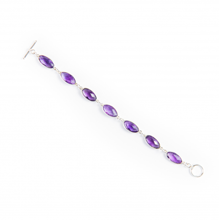 Oval Amethyst semi-precious stone bracelet [2]