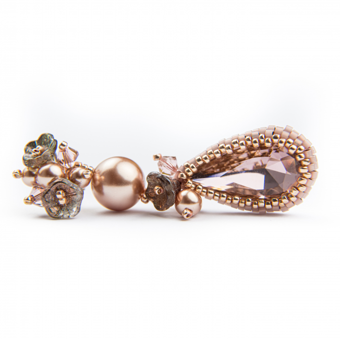 Cercei cristale si perle Vintage Rose [2]