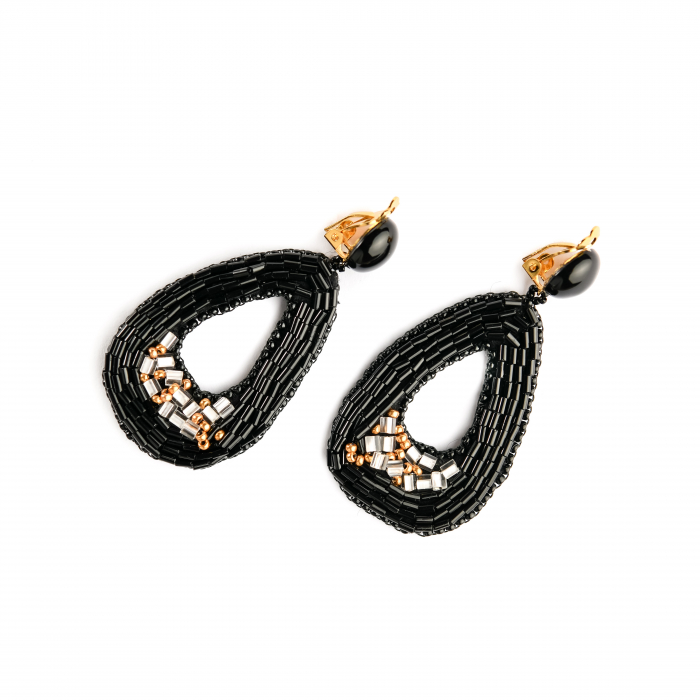 Blak Gray bracelet and earrings set [2]