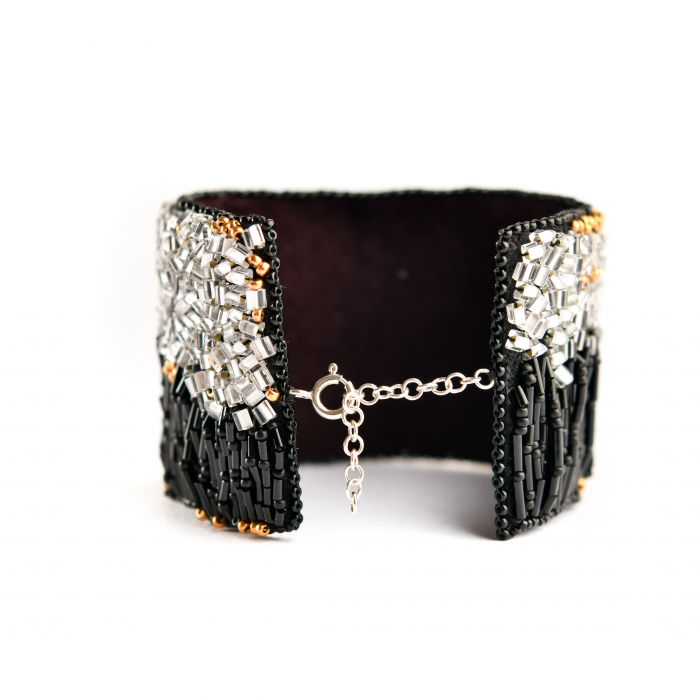 Blak Gray bracelet and earrings set [3]