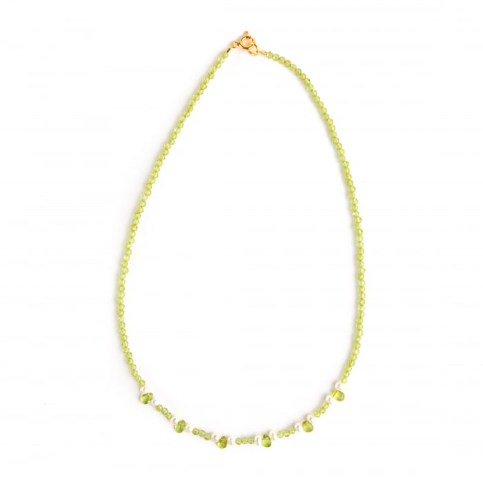 Colier peridot si perle de cultura [2]