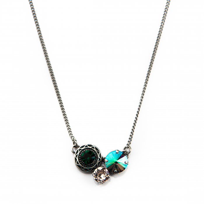 Colier cristale Smarald Antique Silver [2]