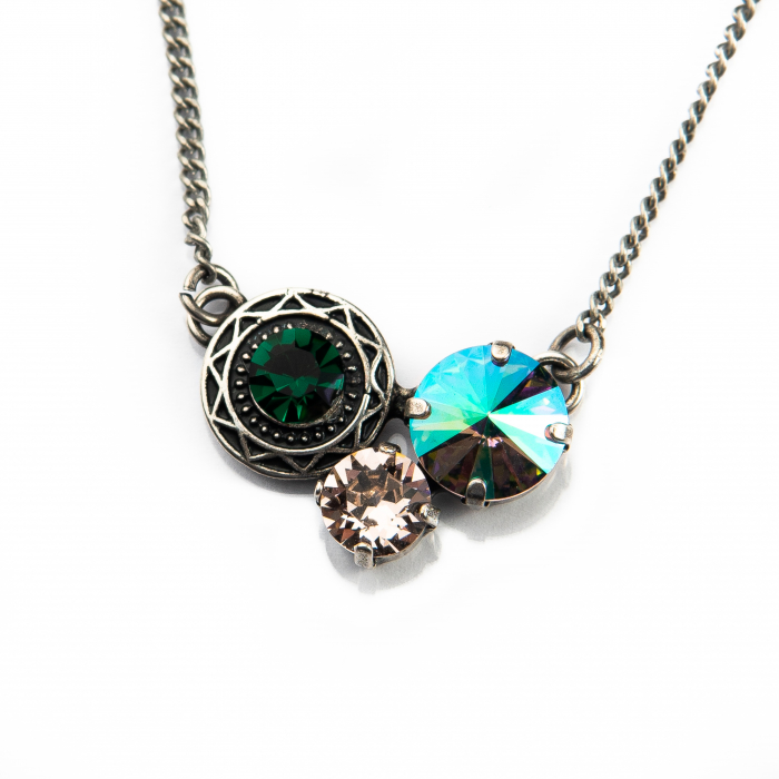 Colier cristale Smarald Antique Silver [3]