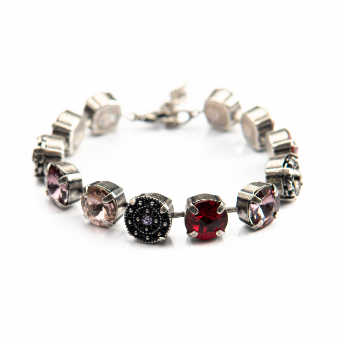 Polychrome Antique Silver crystal bracelet [1]