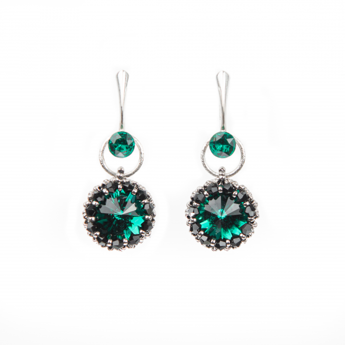 Cercei cristale Imperial Emerald [1]