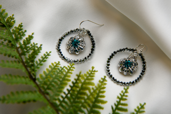 Cercei cristale Blue Zircon [2]