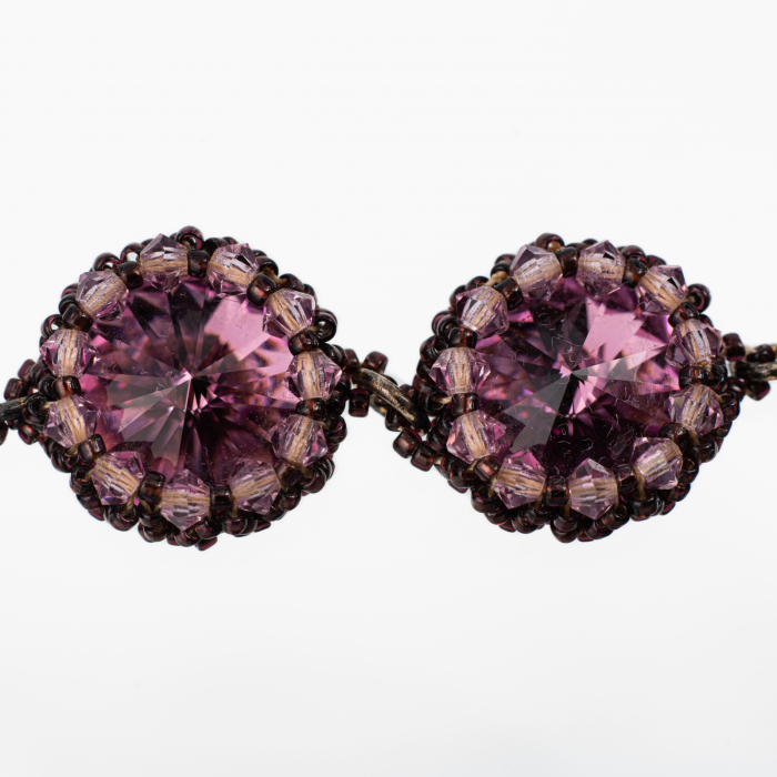 Bratara argint cristale Austria ametist margele japoneze [2]