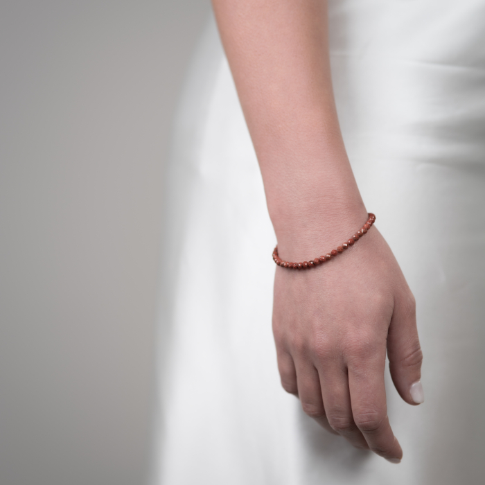 Bratara argint piatra semipretioasa jasp rosu microfatetat de 4 mm lungime 18-21 cm [3]