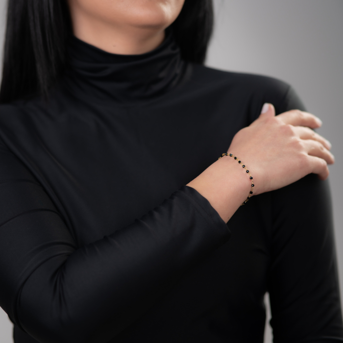 Bratara argint pietre semipretioase microfatetate spinel 3 mm  lungime 17-21 cm [3]