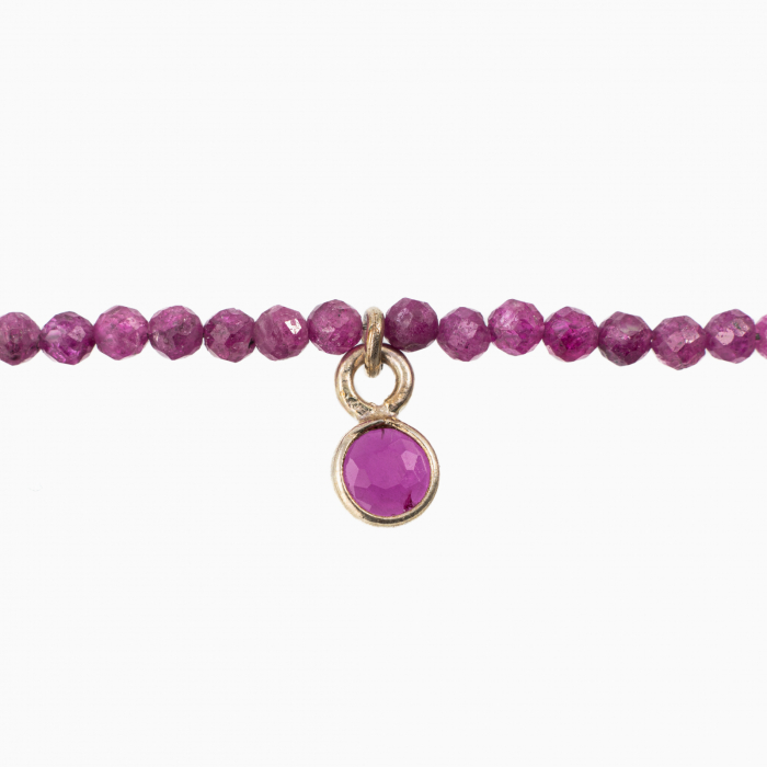 Bratara argint pietre semipretioase rubin microfatetat de 2.5 mm lungime 17-20 cm [2]