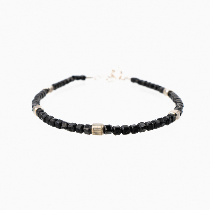 Bratara argint spinel cubulete de 2 mm lungime 17-20 cm [3]