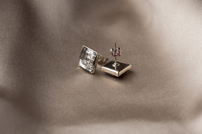 Pure White crystal earrings [2]