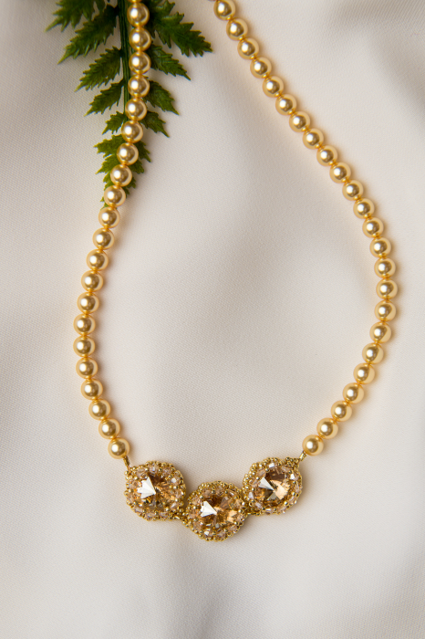Colier din perle si cristale Golden [4]