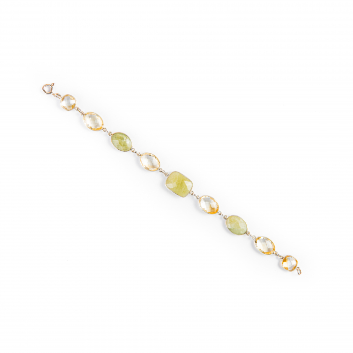 Citrine and green Sapphire semi-precious stones bracelet [2]