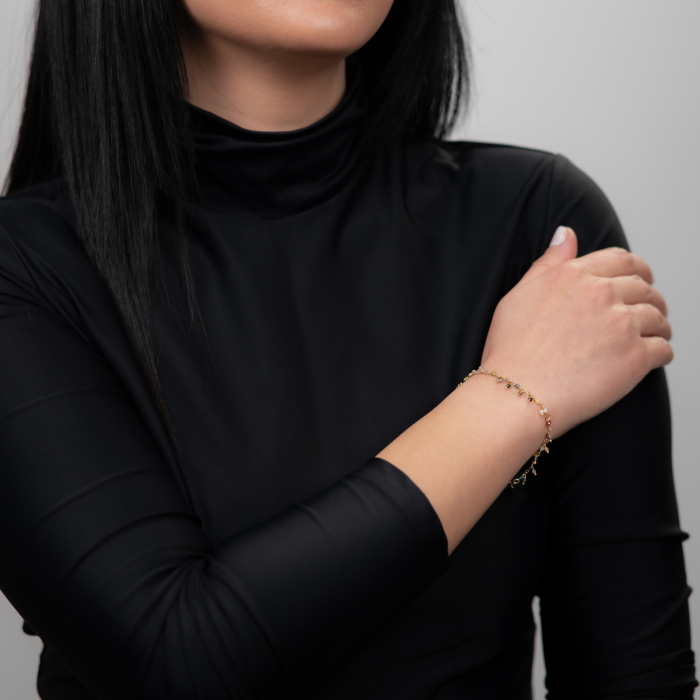 Bratara pietre semipretioase mix culori cu diametrul de 2 mm [3]