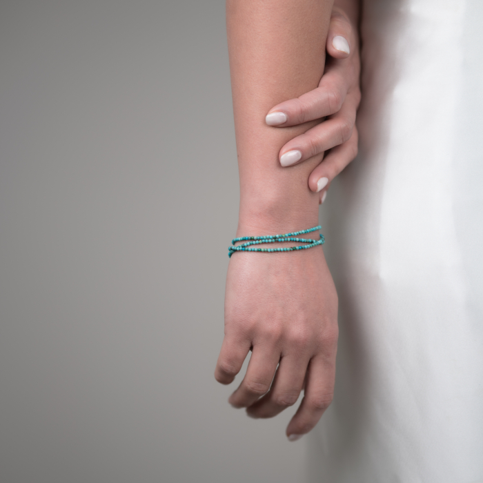 Bratara pietre semipretioase turcuaz multisr 3 randuri inchizatoare megnetica [3]