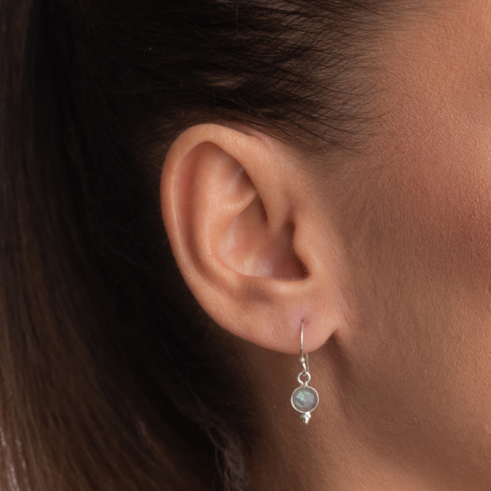 Cercei argint labradorit 7 mm [3]