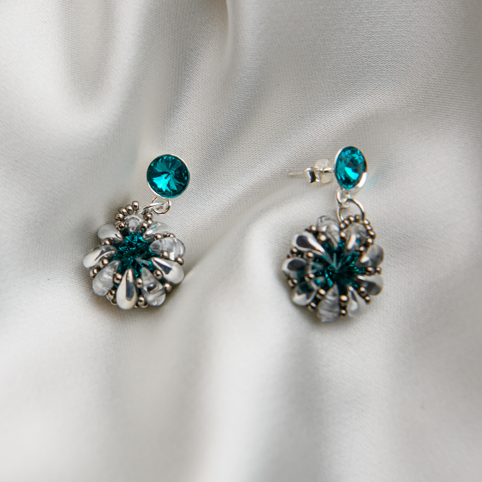 Cercei cristale Blue Zircon [1]