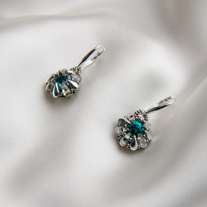 Cercei cristale Blue Zircon cu tortite [1]
