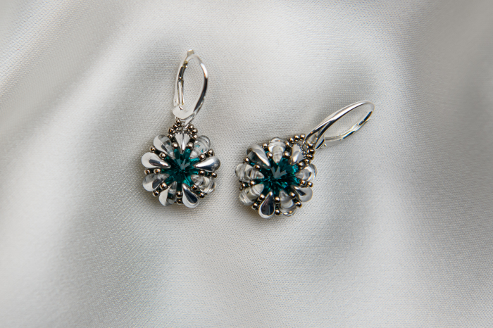 Cercei cristale Blue Zircon cu tortite [4]