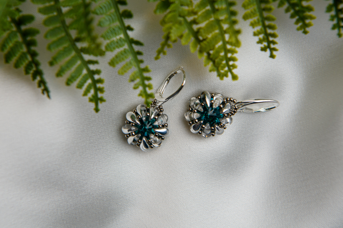 Cercei cristale Blue Zircon cu tortite [3]
