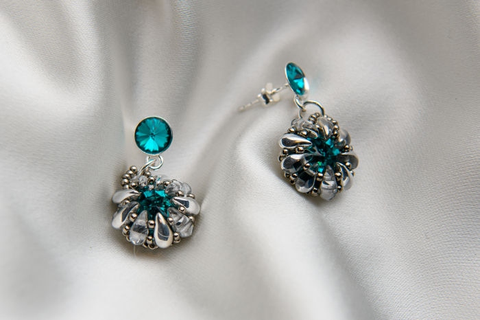 Cercei cristale Blue Zircon [2]