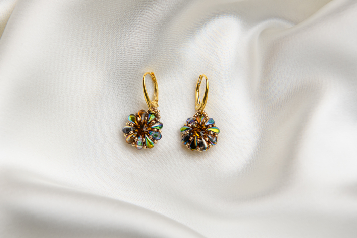 Topaz crystal lever back earrings [1]