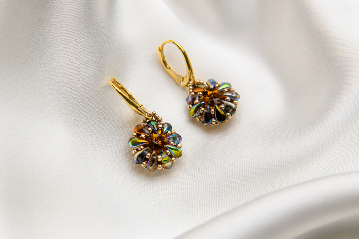 Topaz crystal lever back earrings [2]