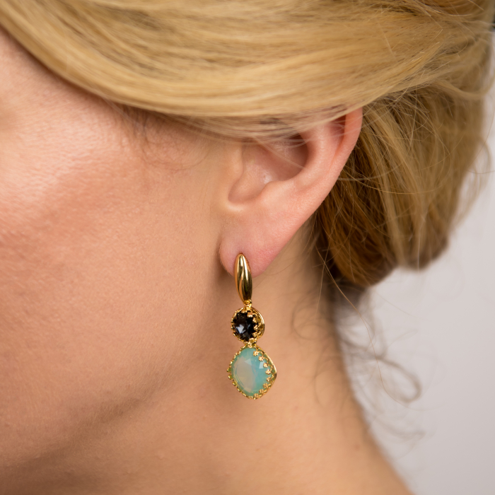 Montana Blue Gold Plated crystal earrings [2]