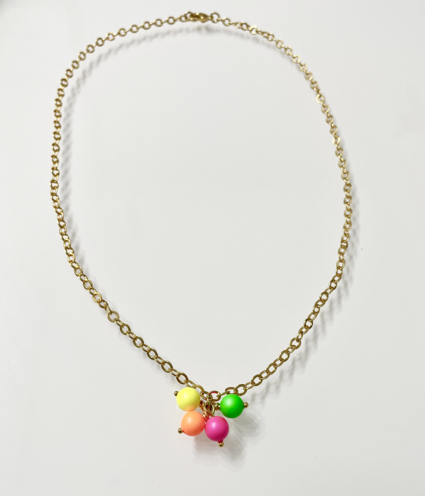 Colier perle mix culori neon [1]