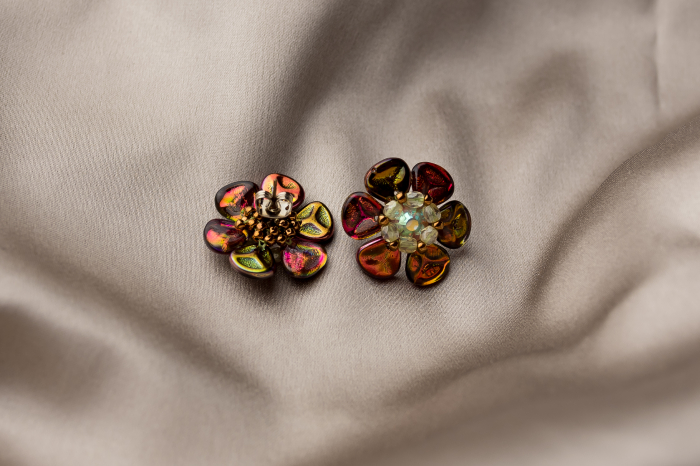 Garnet Rose Earrings [2]