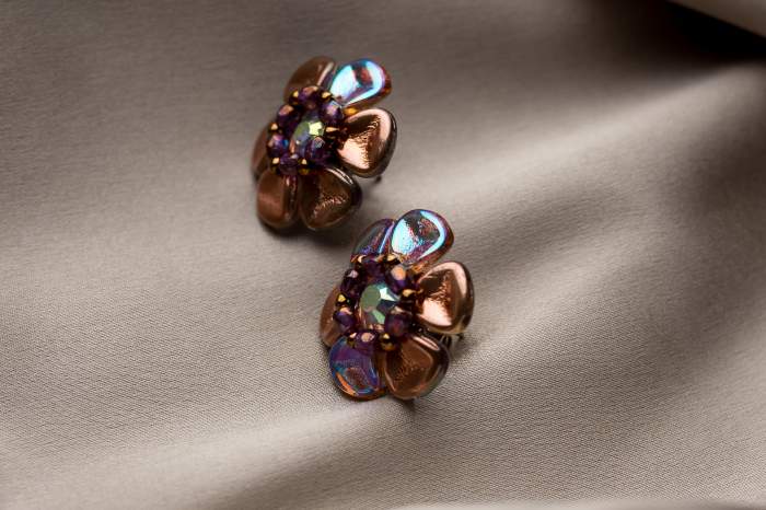 Copper Rose earrings [2]